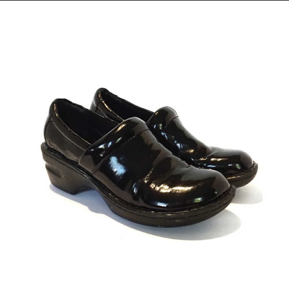 B.O.C born concept shiny black mules/clogs